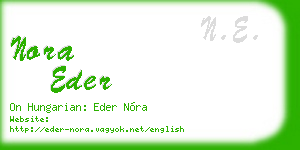 nora eder business card