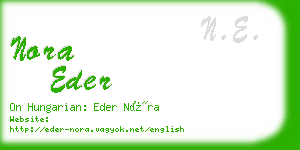 nora eder business card